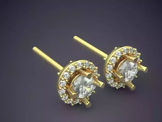 Earrings With Diamonds CAD-5656