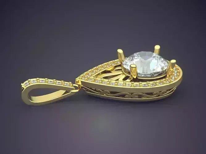 Luxurious Pendant With Diamonds CAD-5664
