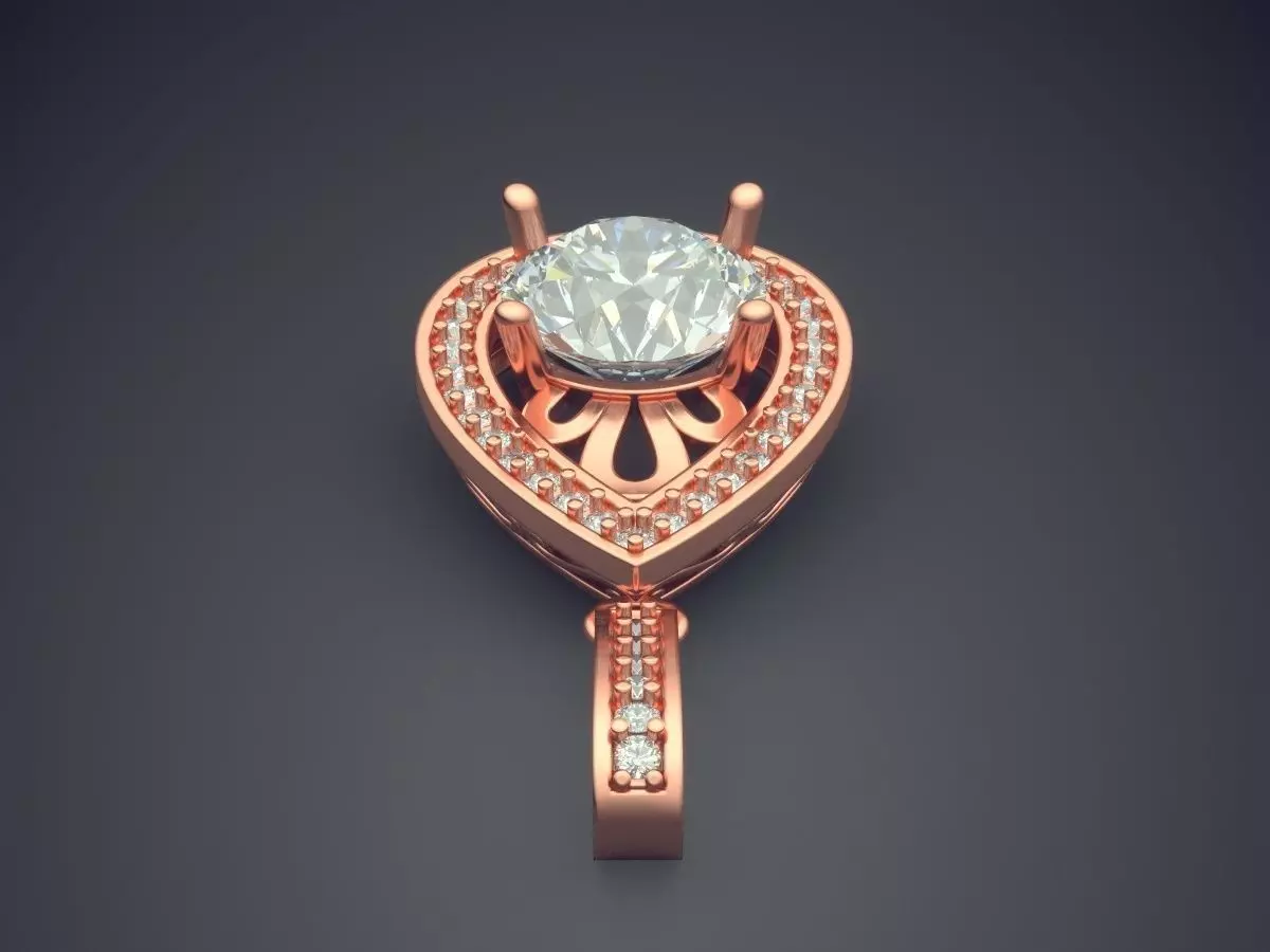 Luxurious Pendant With Diamonds CAD-5664 3D print model_2