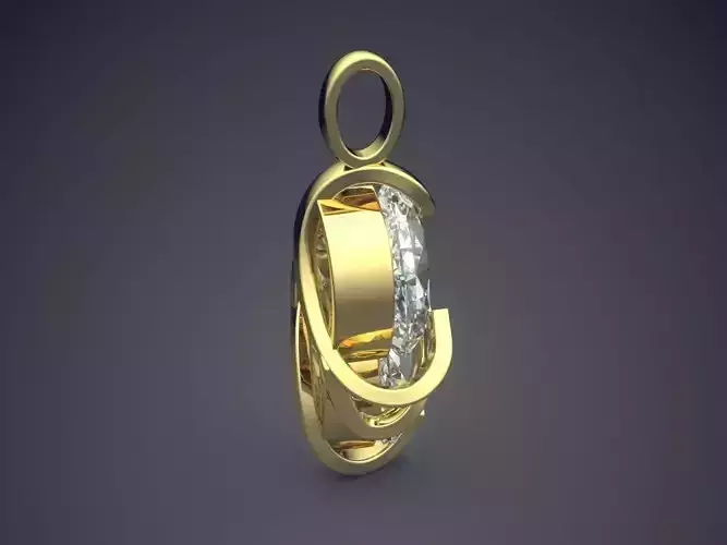 Pendant With Diamonds CAD-5647