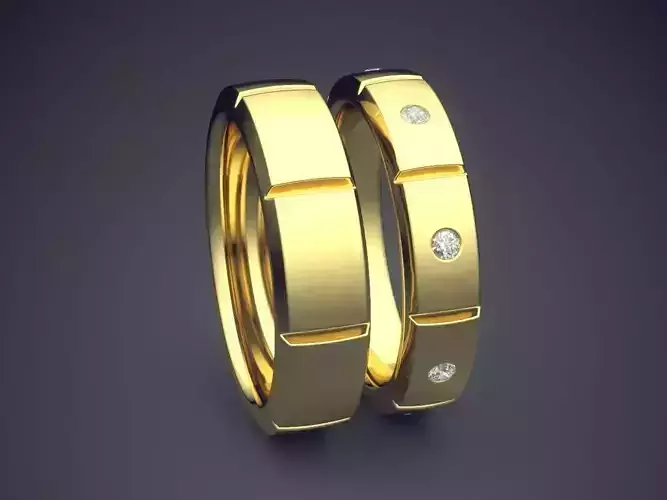 Simple Double Ring Combo CAD 5645