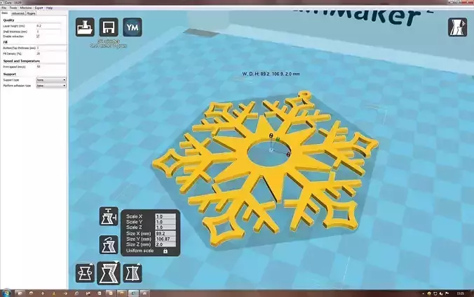Snowflake maker 3D print model