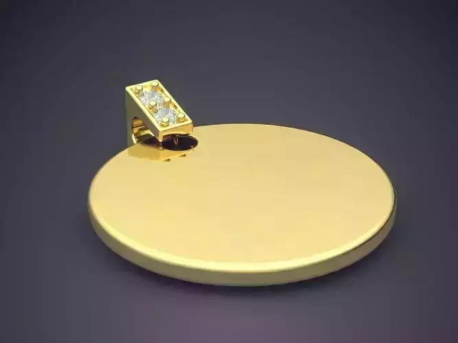 Very Simple Circle Pendant CAD 5644