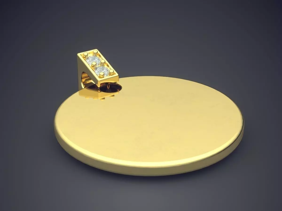 Very Simple Circle Pendant CAD 5644 3D print model
