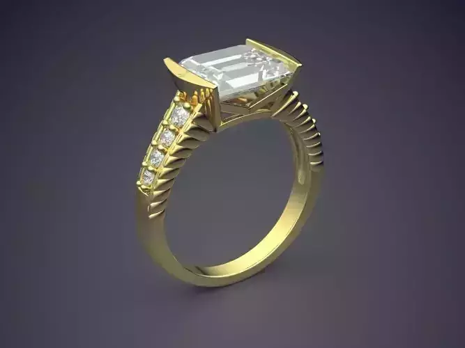 Ring With Diamonds CAD-5641