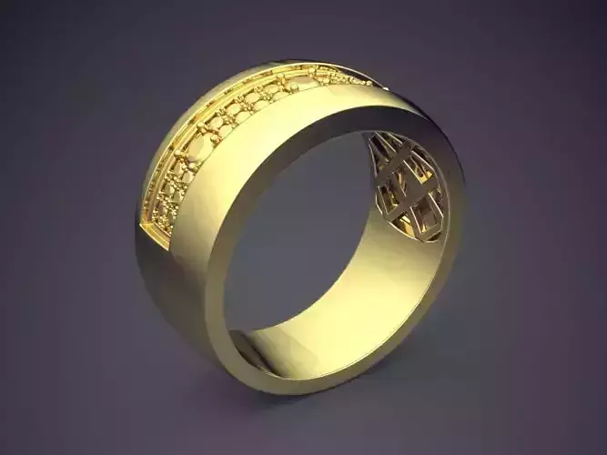 Thick Engraved Ring CAD-5637