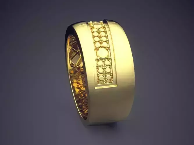 Thick Engraved Ring CAD-5637