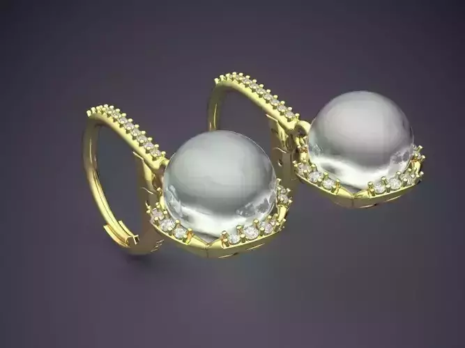 Earrings With Pearl CAD-5634