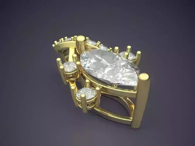 Pendant With Diamonds CAD-5631