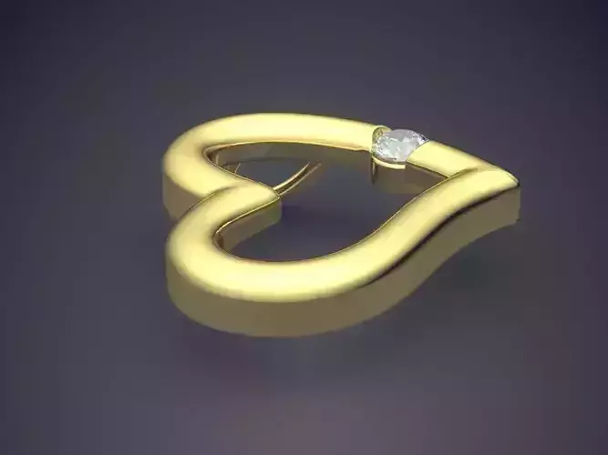 Heart Shape Pendant CAD-5627 3D print model