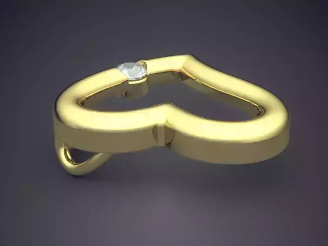 Heart Shape Pendant CAD-5627