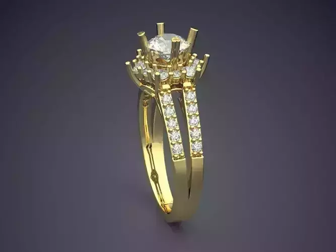 Ring With Diamonds CAD-5626