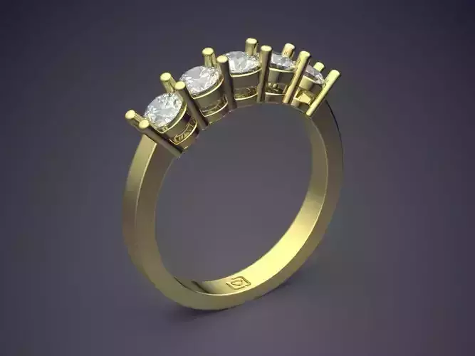 Ring With Diamonds CAD-5623 3D print model