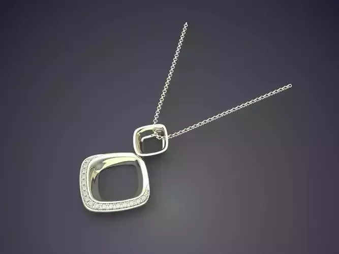 Pendant With Diamonds And Chain CAD-5629