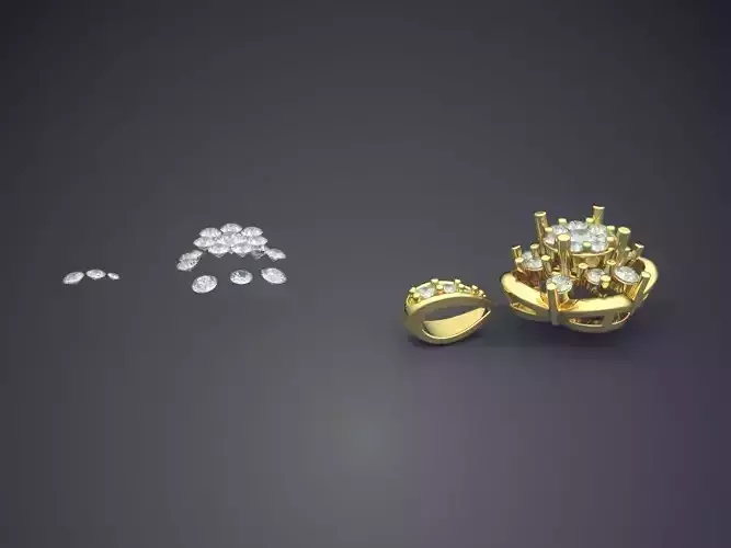 Pendant With Diamonds CAD-5622