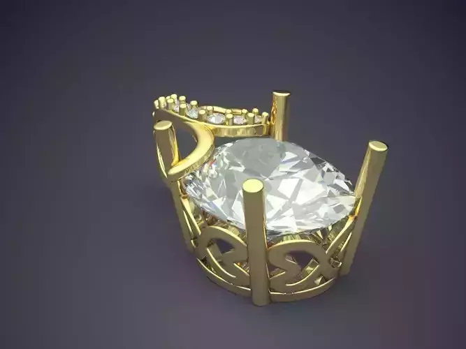 Pendant With Diamonds CAD-5614 3D print model