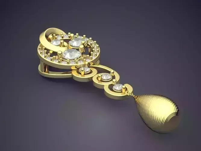 Pendant With Diamonds CAD-5618 3D print model