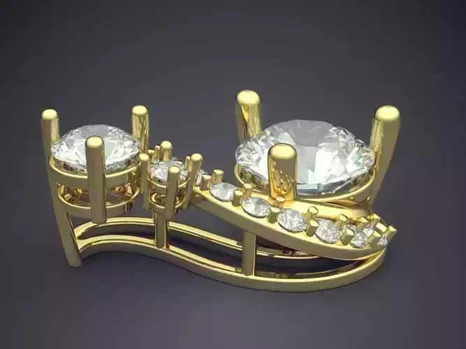 Luxurious Pendant With Diamonds CAD-5609