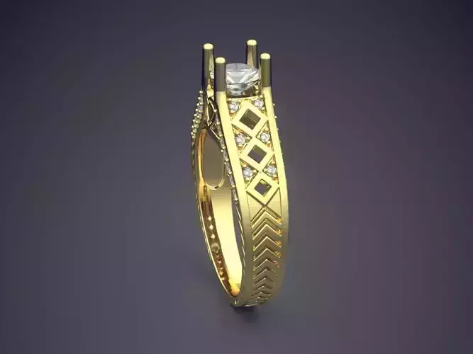 Ring With Diamonds CAD-5602