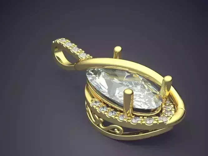 Pendant With Diamonds CAD-5599