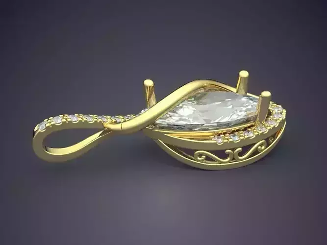 Pendant With Diamonds CAD-5599