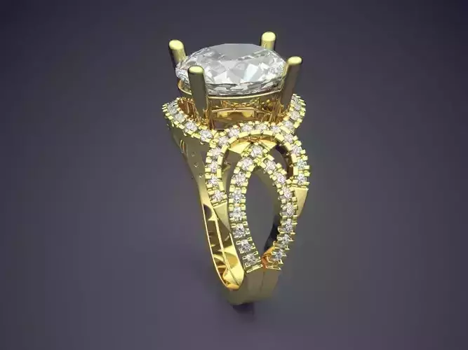 Luxurious Ring With Diamonds CAD-5600