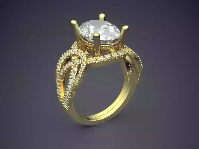 Luxurious Ring With Diamonds CAD-5600