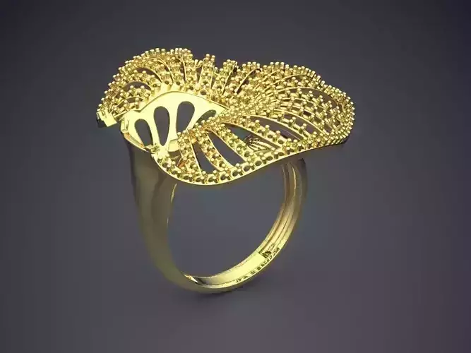 Detailed Ring CAD-5606 3D print model