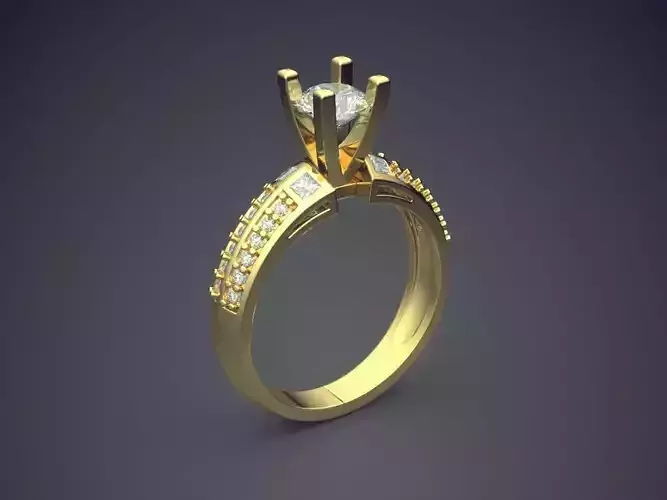 Ring With Diamonds CAD-5601