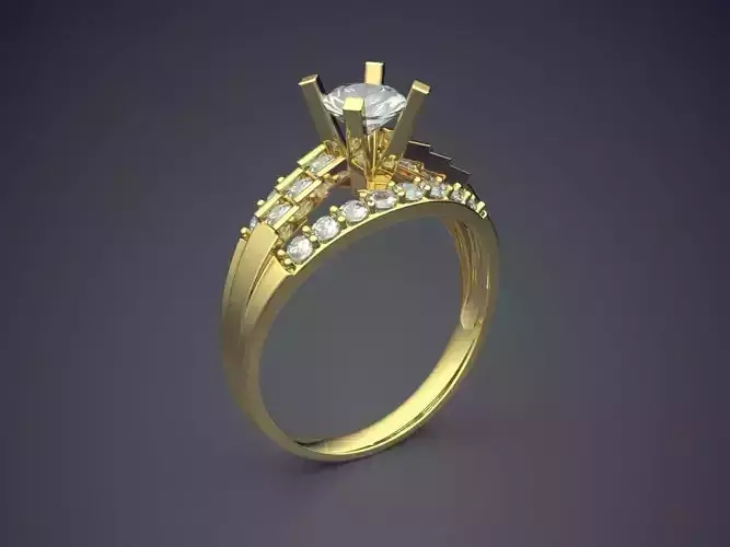 Engagement Ring With Diamonds CAD-5594