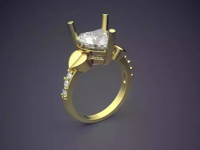 Engagement Ring With Diamonds CAD-5596