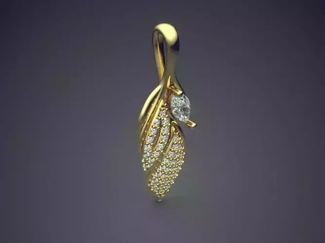 Pendant With Diamonds CAD-5593 3D print model