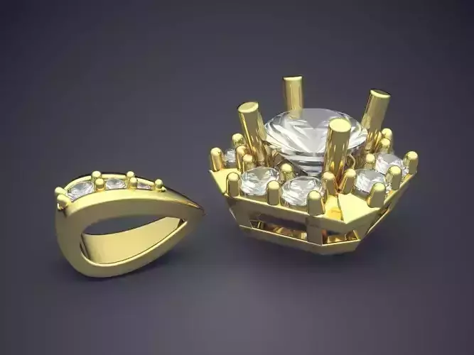 Pendant With Diamonds CAD-5588