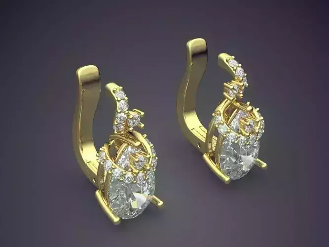 Earrings With Diamonds CAD-5589