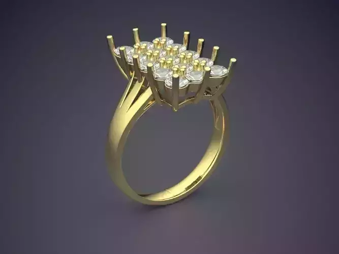 Engagement Ring With Diamonds CAD-5583