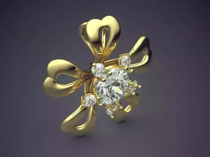 Star Shaped Pendant With Diamond In The Middle CAD 5582