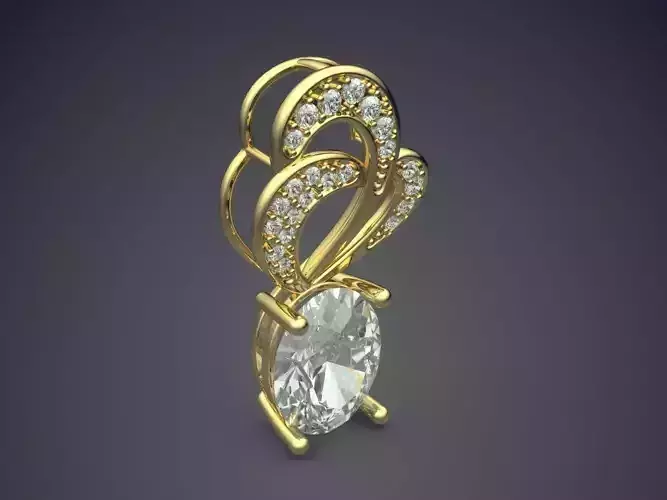 Pendant With Diamonds CAD-5580