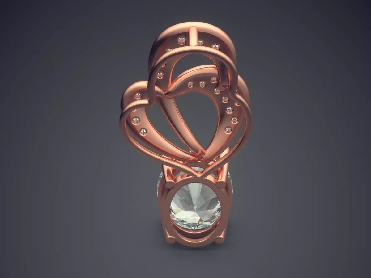 Pendant With Diamonds CAD-5580 3D print model_2