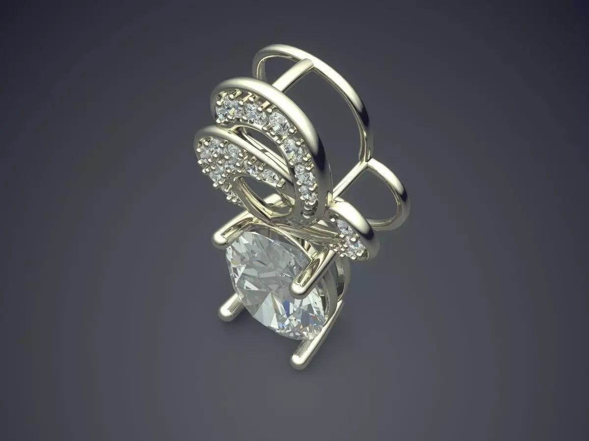 Pendant With Diamonds CAD-5580 3D print model_1