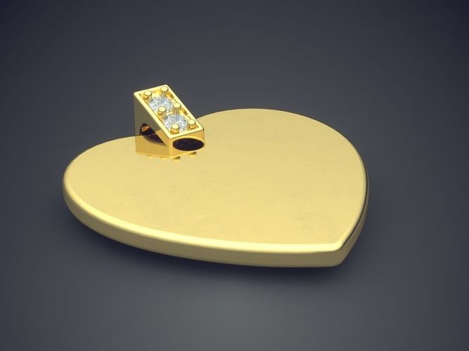 Heart Shape Pendant CAD-5577 3D print model
