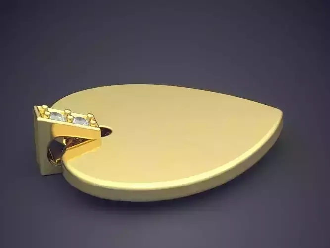 Heart Shape Pendant CAD-5577