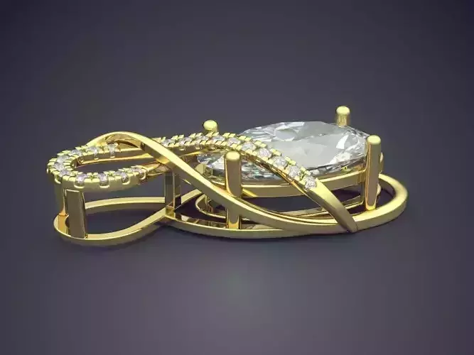 Pendant With Diamonds CAD-5575