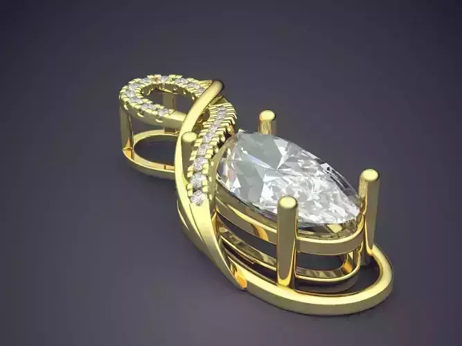 Pendant With Diamonds CAD-5575