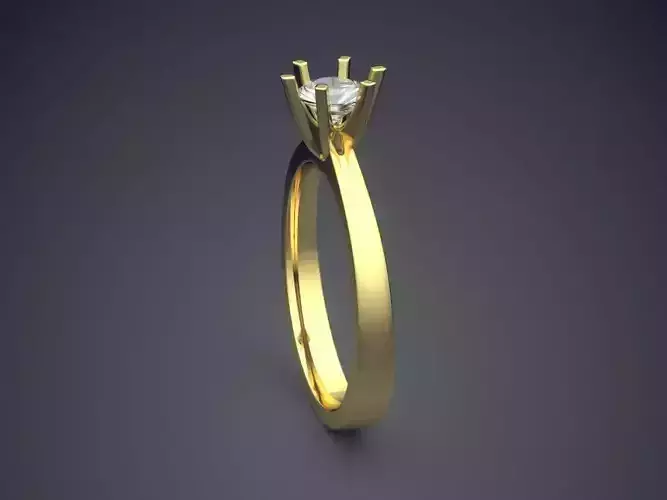 Simple Engagement Ring With Small Columns CAD 5568