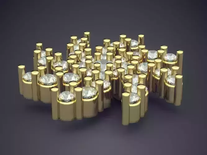 Brooch With Diamonds CAD-5564