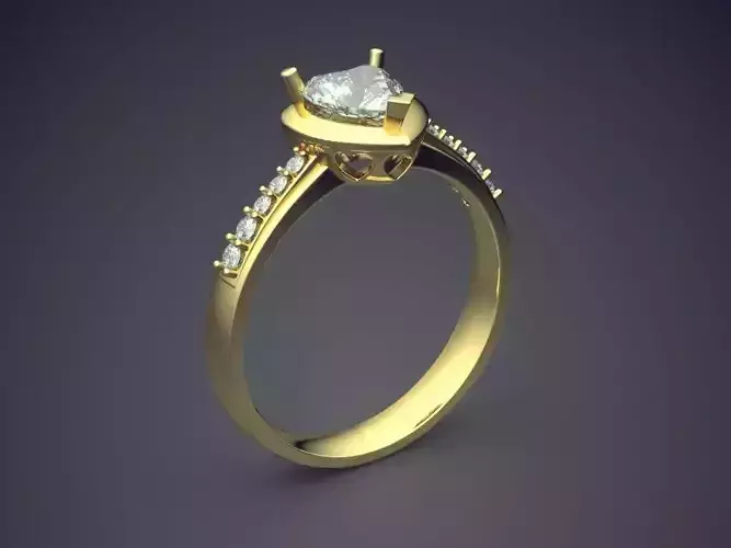 Engagement Ring With Diamonds CAD-5563
