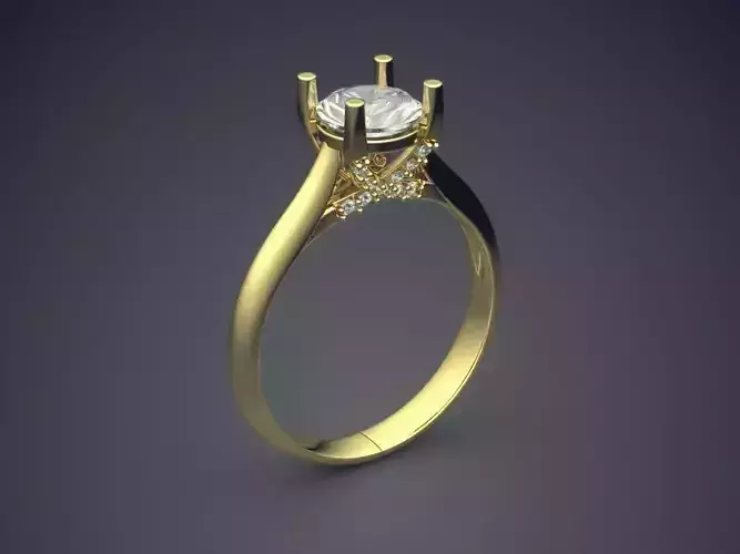 Engagement Ring With Diamond CAD-5565