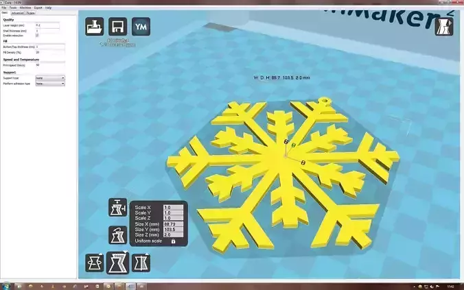 Snowflake maker 3D print model