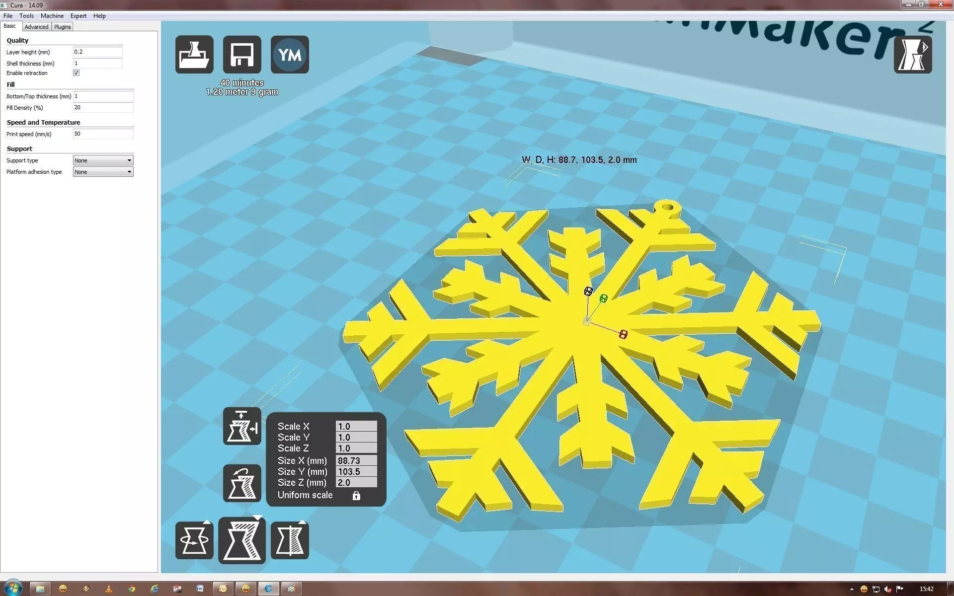 Snowflake maker 3D print model_0