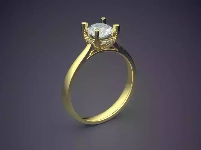 Engagement Ring With Diamond CAD-5561